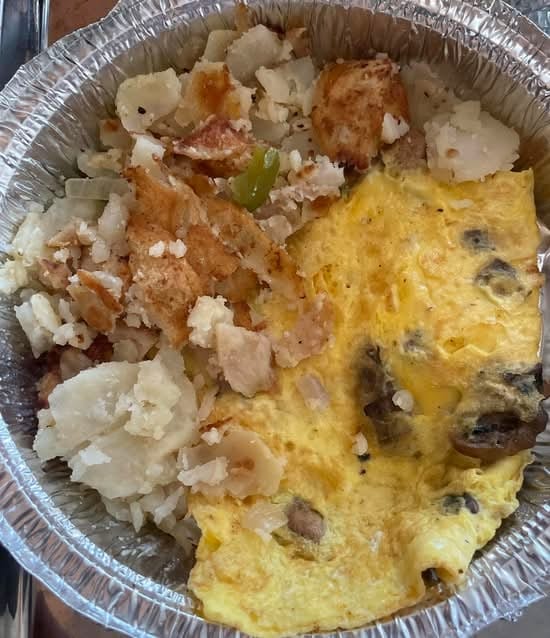 Mushroom & Cheese Omelette.